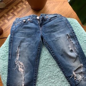 True Religion Distressed Denim Jeans.